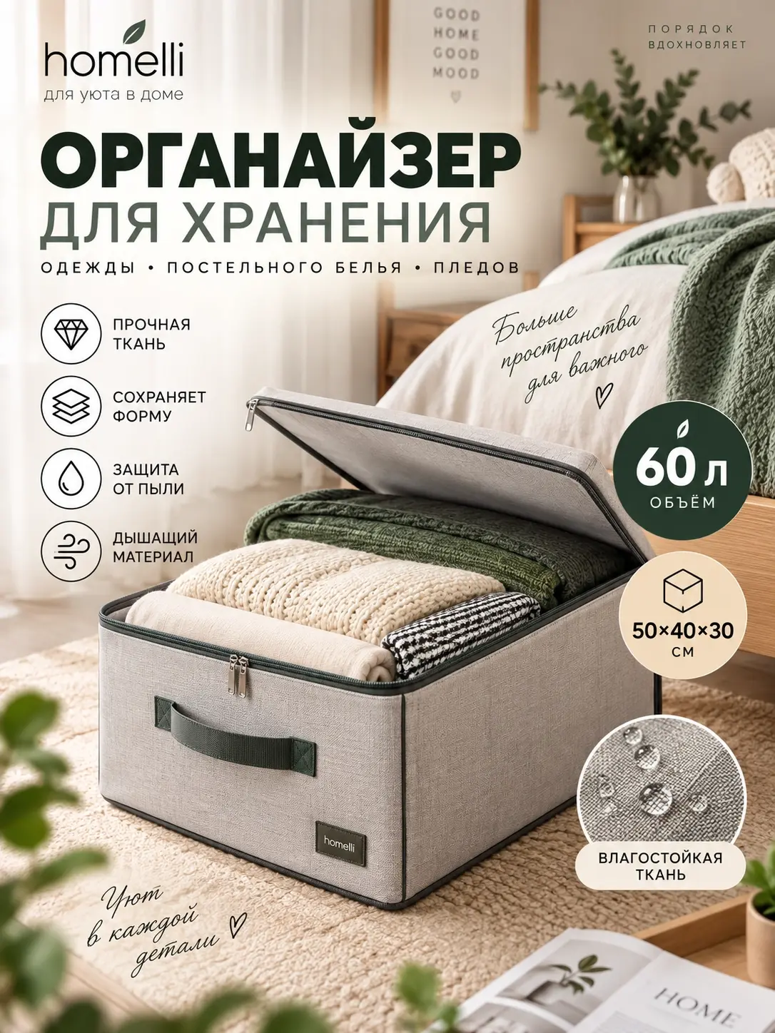 Карточка органайзера для хранения