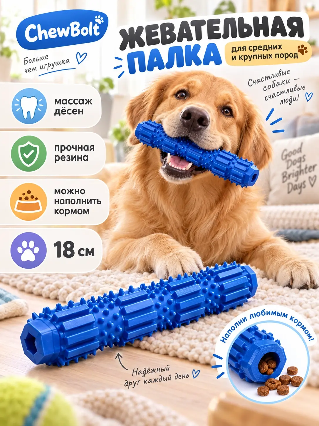 Карточка жевательной игрушки для собак