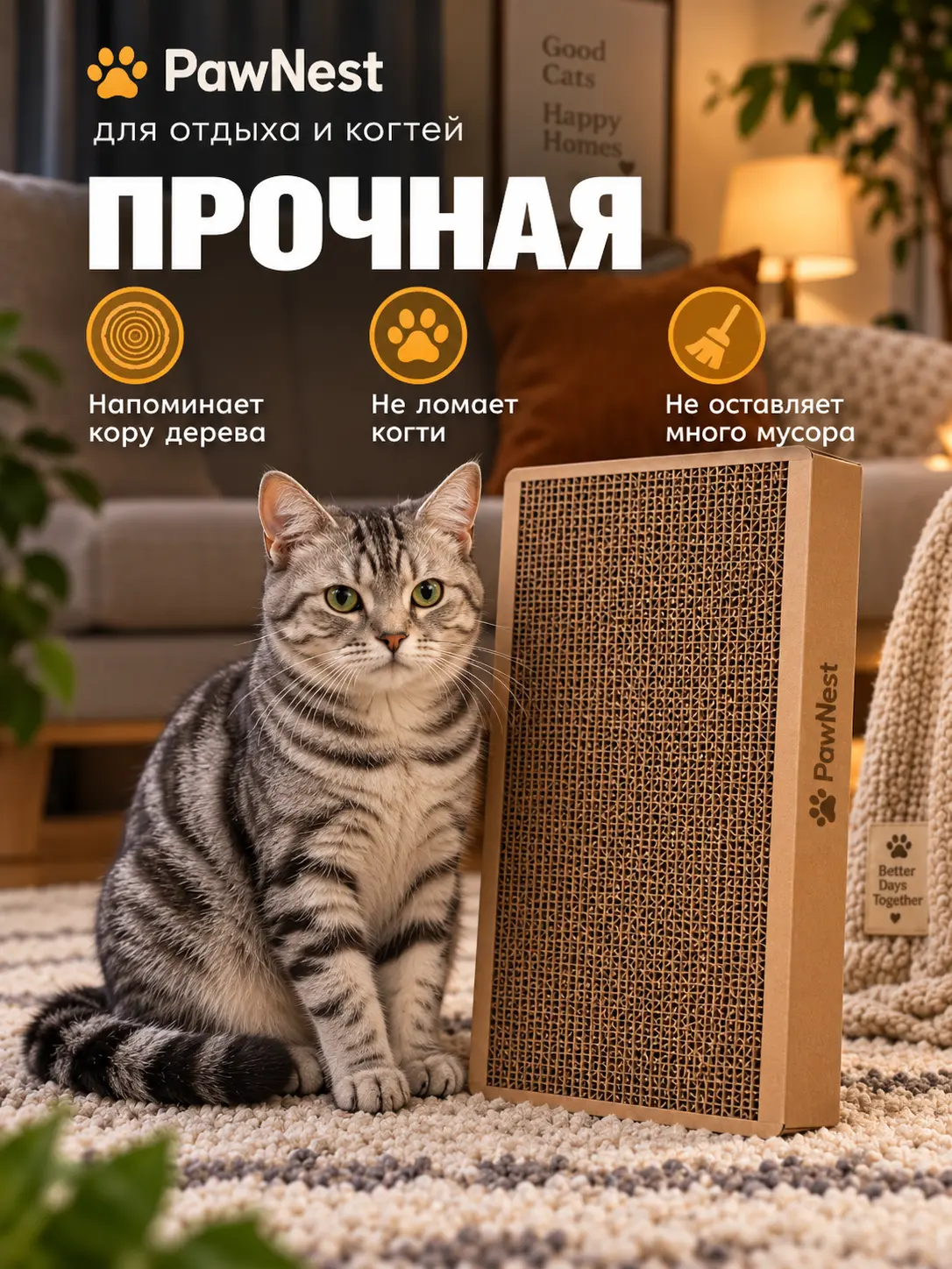 Слайд о прочности гофрокартона PawNest